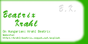 beatrix krahl business card